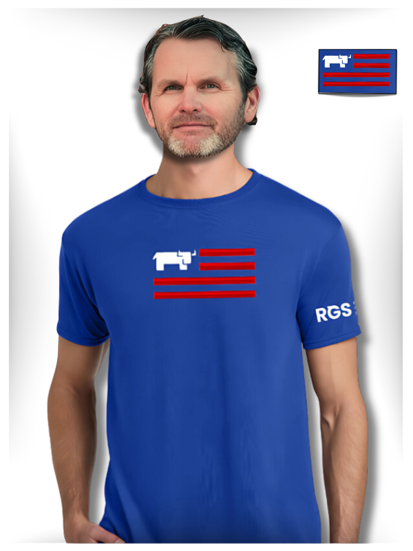 ROYLE BLUE - FULL LOGO FLAG - Gildan ® - T-Shirt. 980