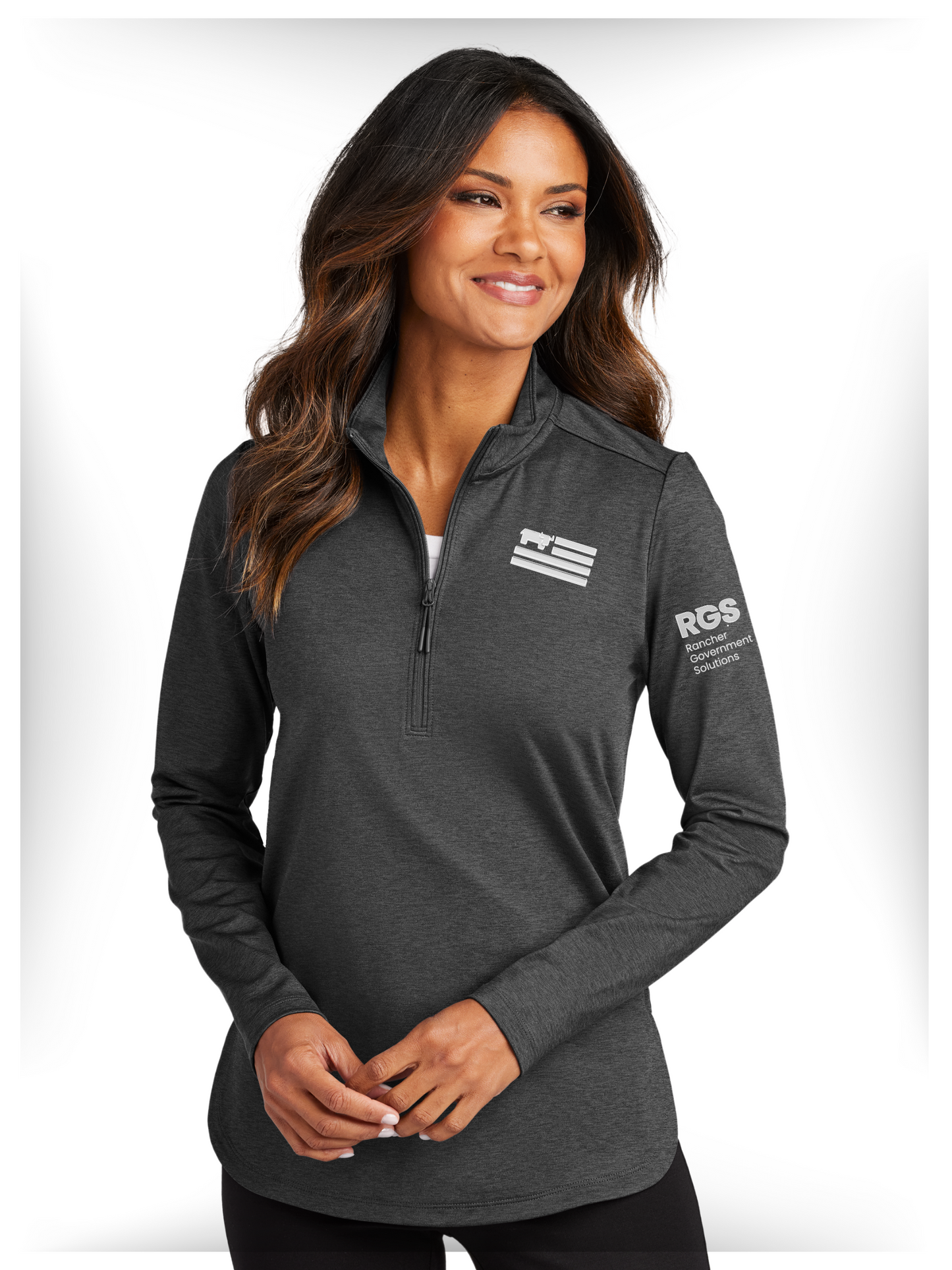 Port Authority ®  Women's C-FREE ®  Double Knit 1/4-Zip - WHITE LOGO