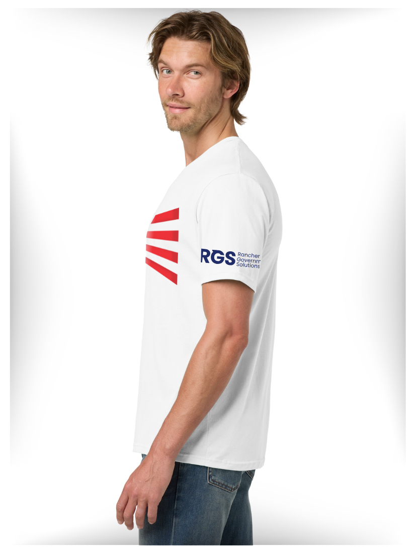 WHITE- FULL LOGO FLAG - Gildan ® - T-Shirt. 980