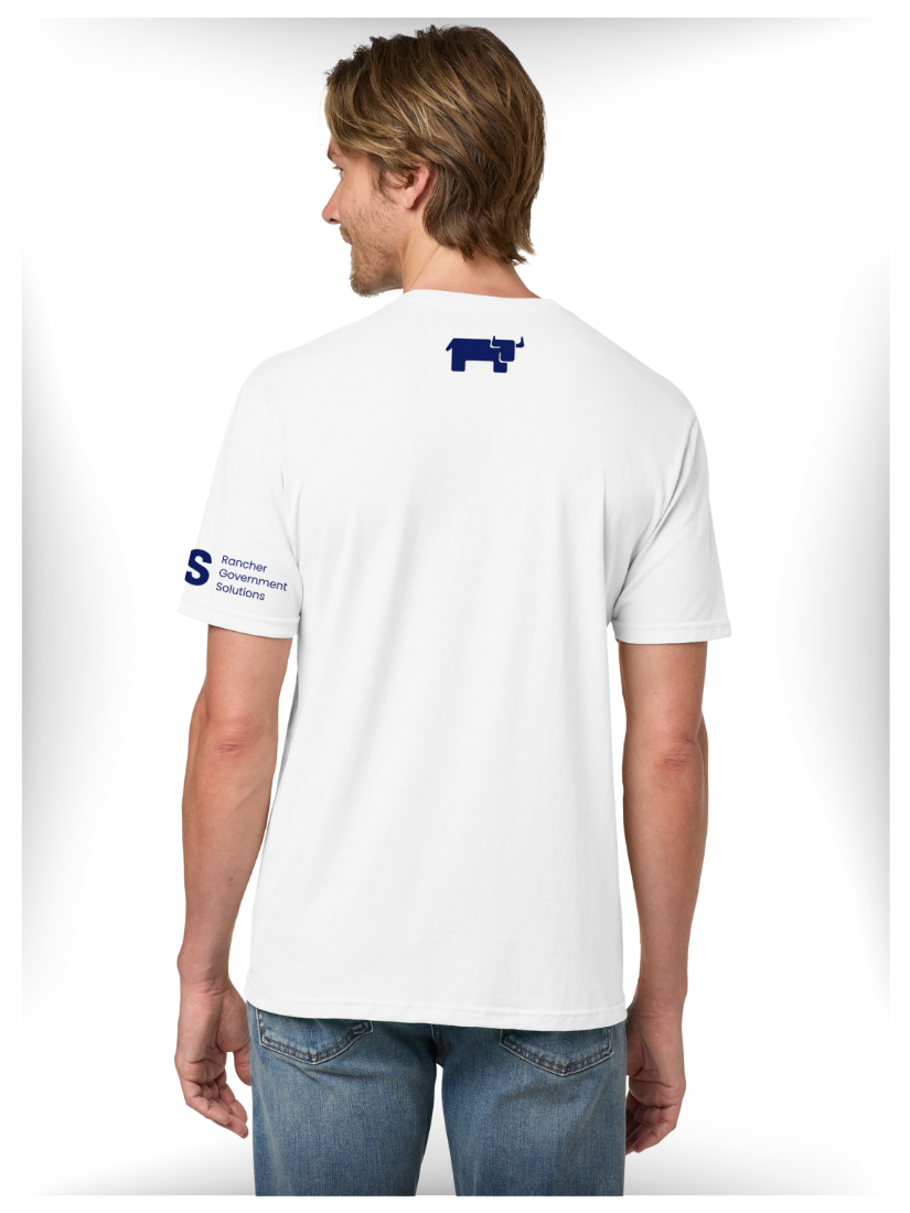 WHITE- FULL LOGO FLAG - Gildan ® - T-Shirt. 980