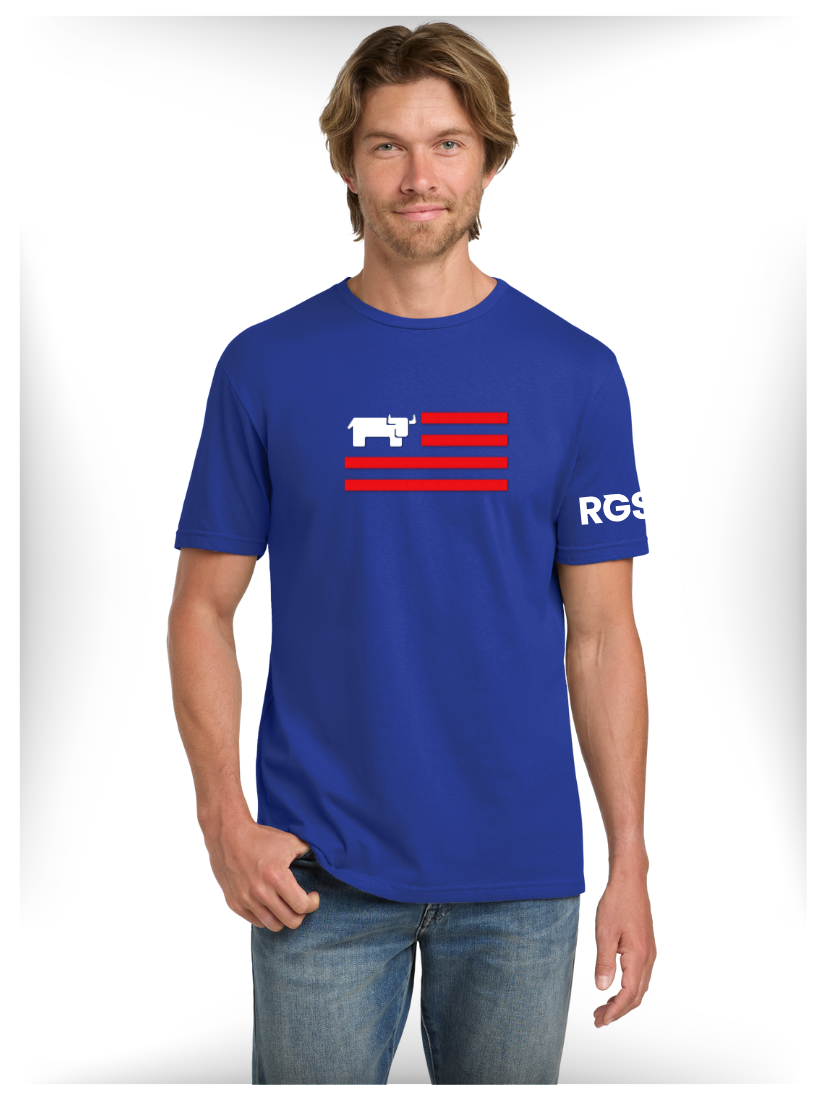 ROYLE BLUE - FULL LOGO FLAG - Gildan ® - T-Shirt. 980