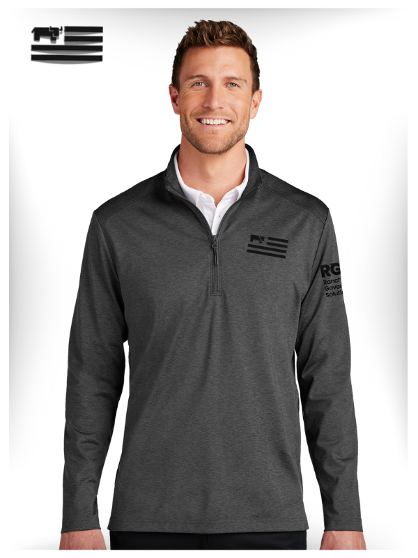 JACKET - Port Authority - Double Knit 1/4-Zip - BLK LOGO